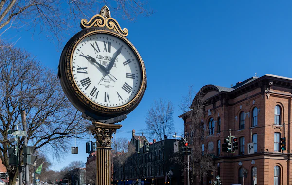 Historic Clock in Downtown Saratoga Springs