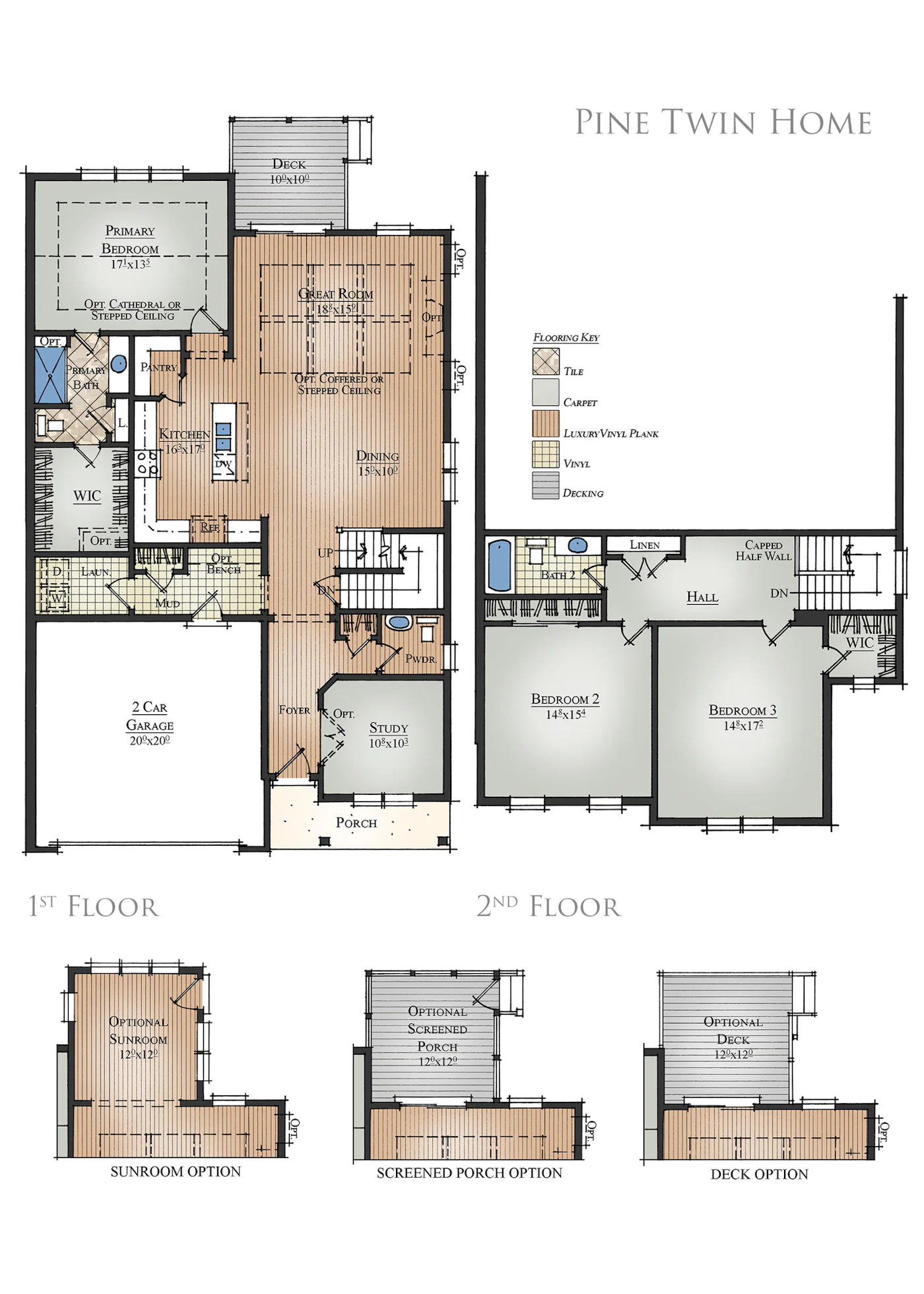Pine Primary Down Twin Home Floor Plan