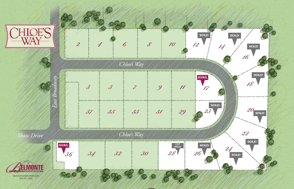 Site Plan for Chloe's Way