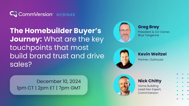 Webinar - The Homebuilder Buyer's Journey