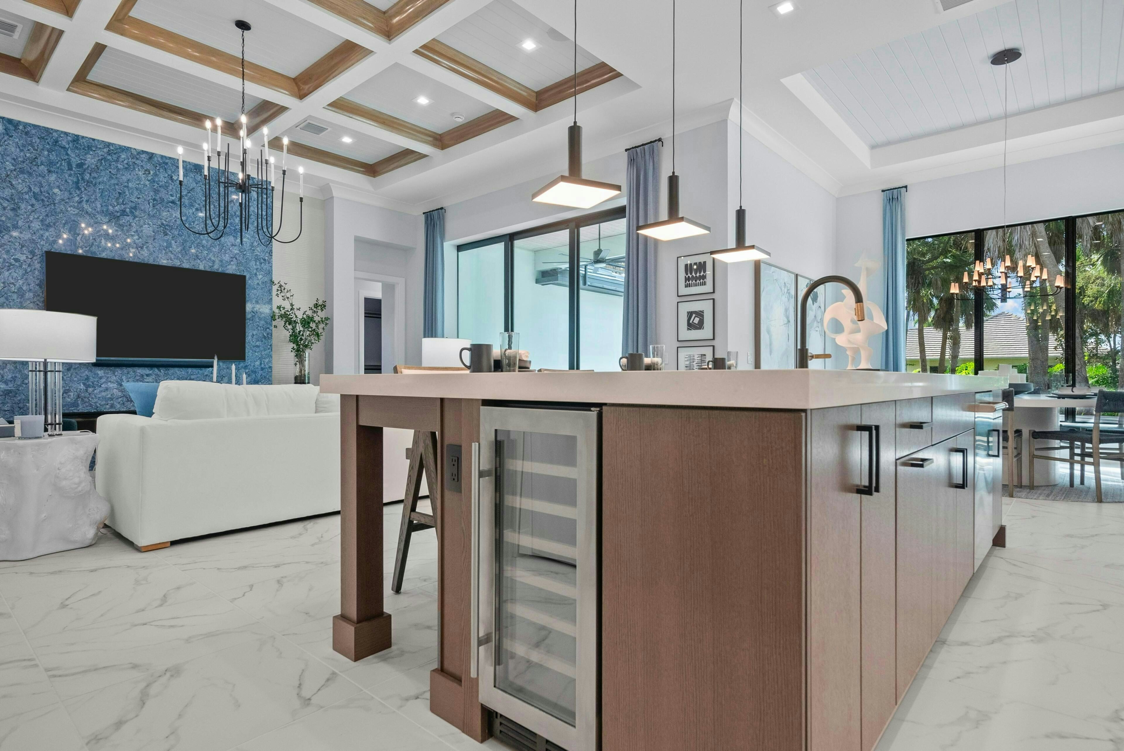 Kitchen to Great Room | Sapphire Model | Seaglass