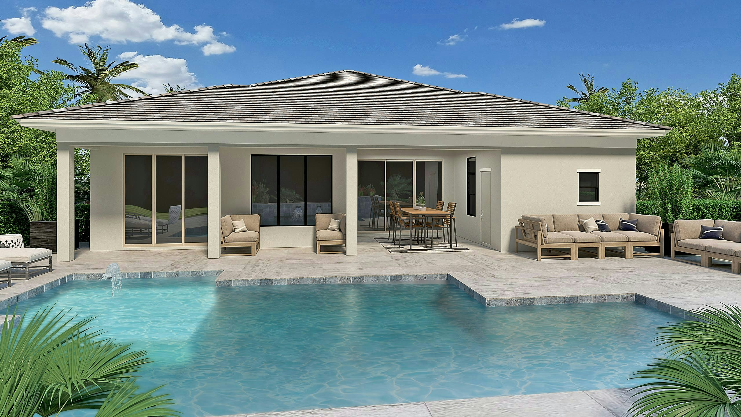 Contemporary Rear Elevation | Madrona