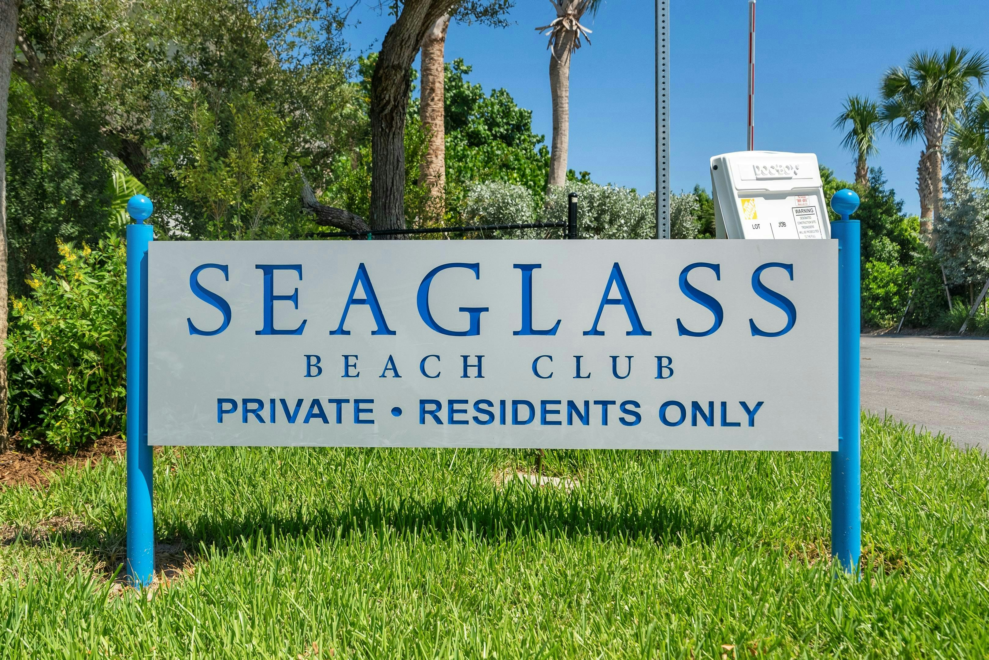Beach Club Entry Sign | Seaglass Beach Club