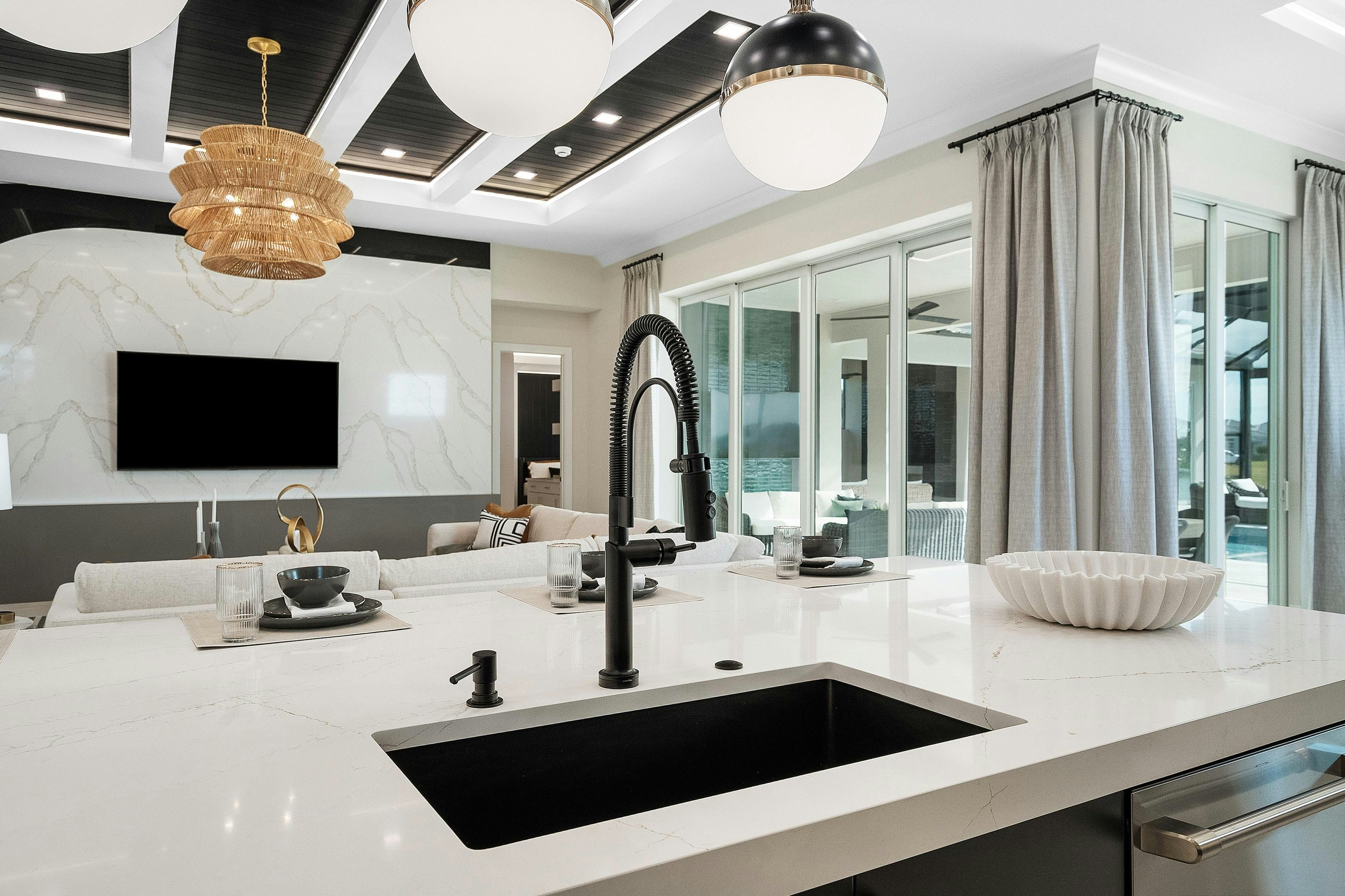 Kitchen Sink & Island Detail | Riviera Model