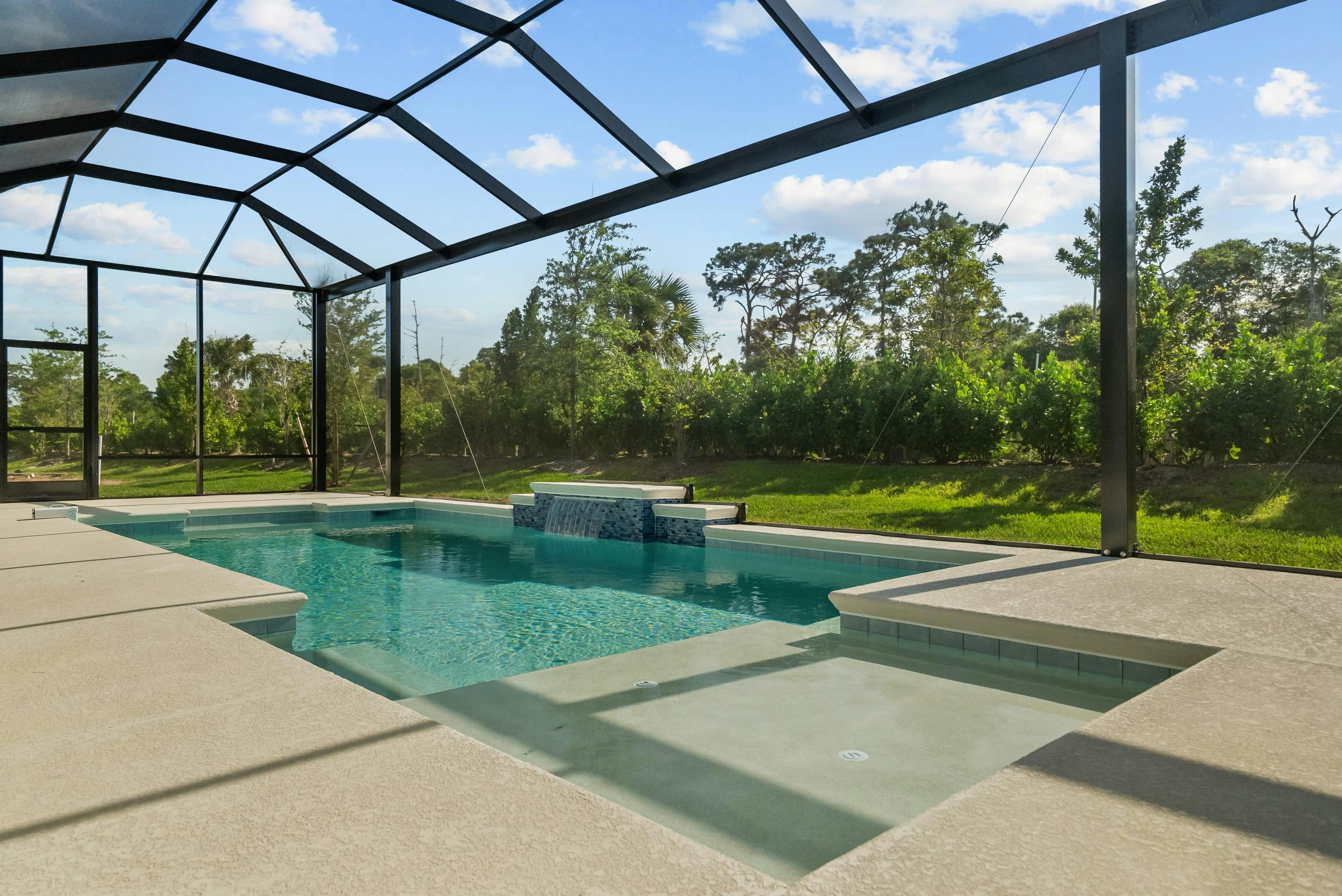 Pool and Sun shelf to Yard - Weston - 6383 High Pointe Cir