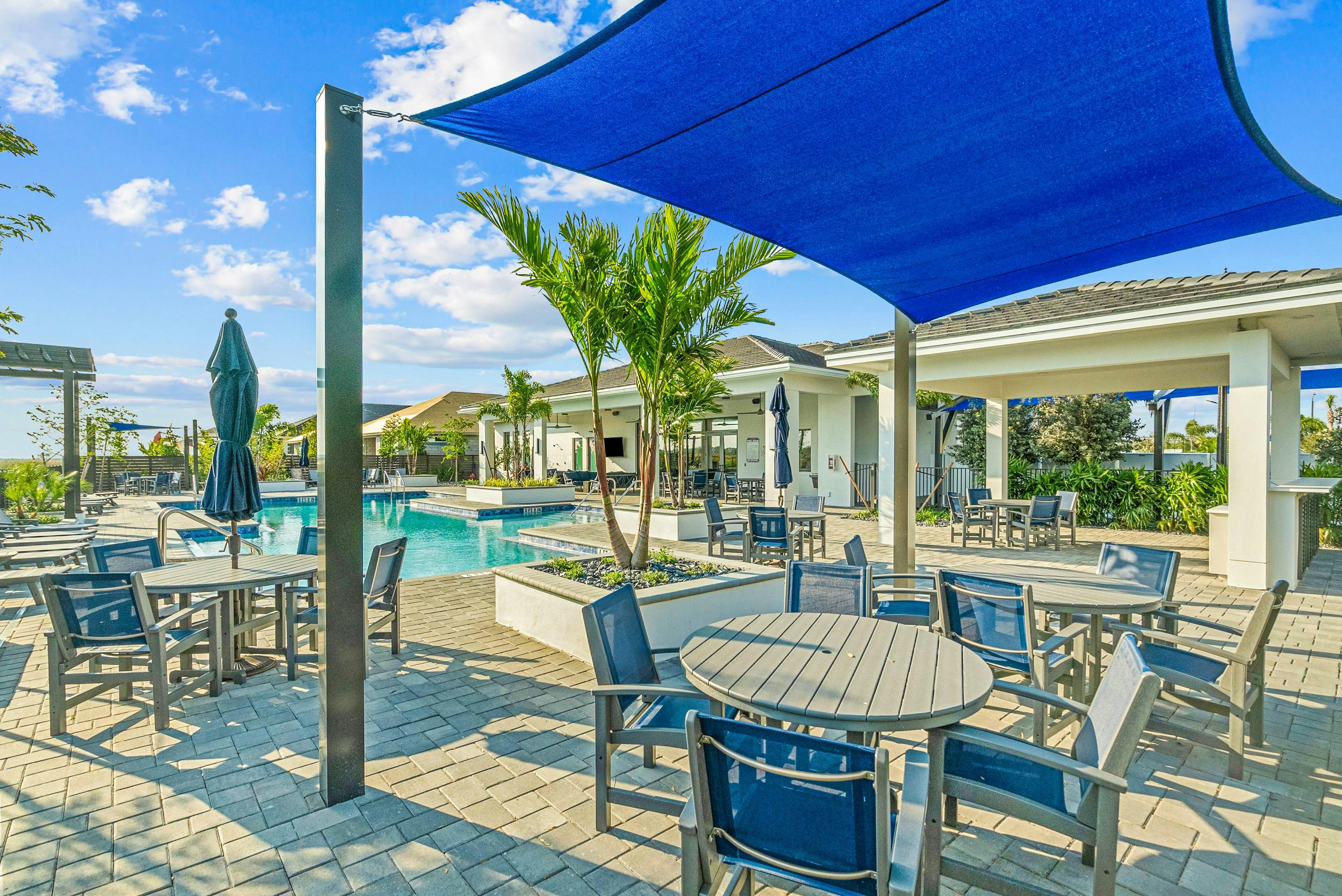 Shade Structures and Seating | Belterra Clubhouse