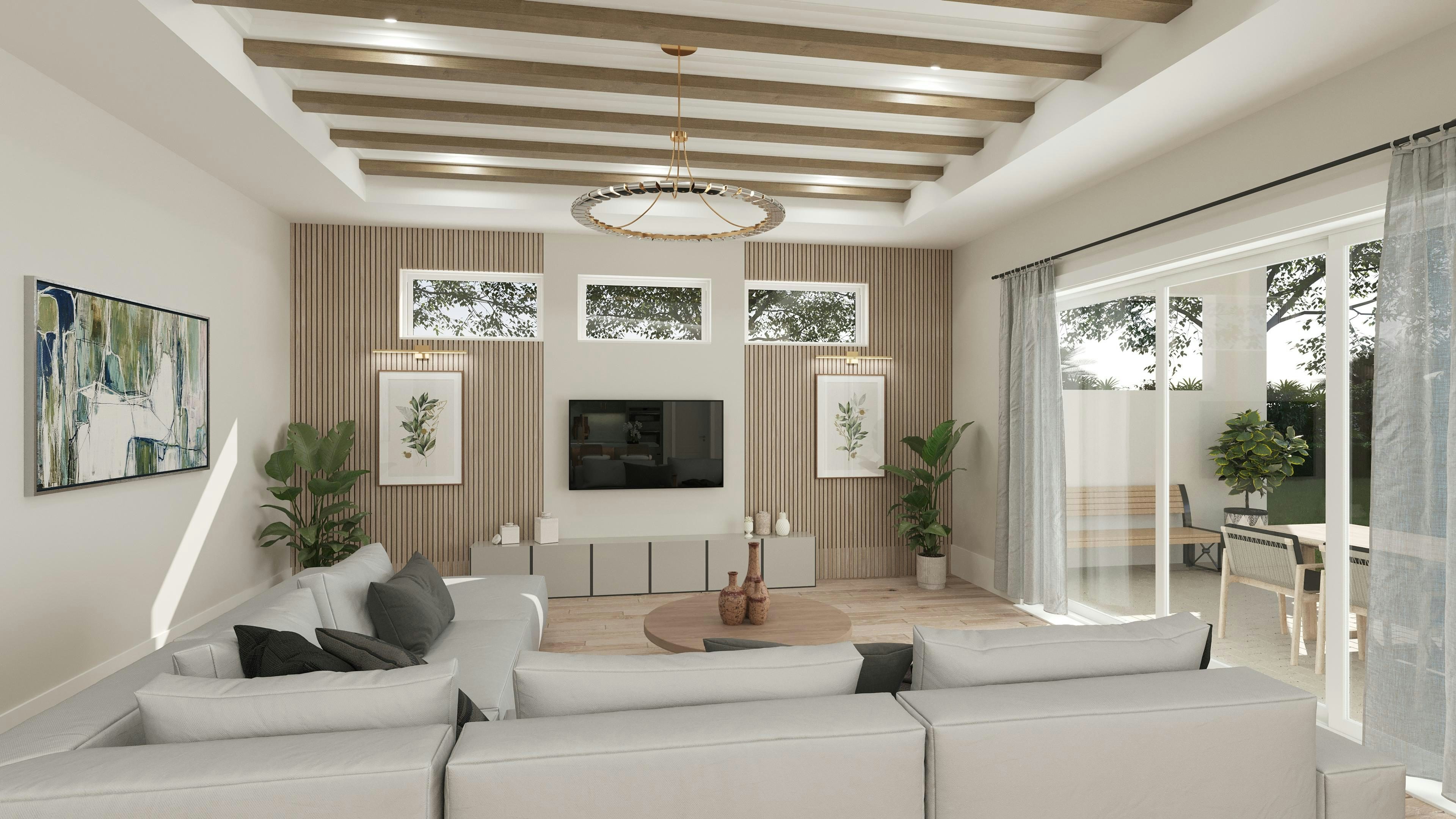 Great Room Virtually Staged | Aberdeen Plan