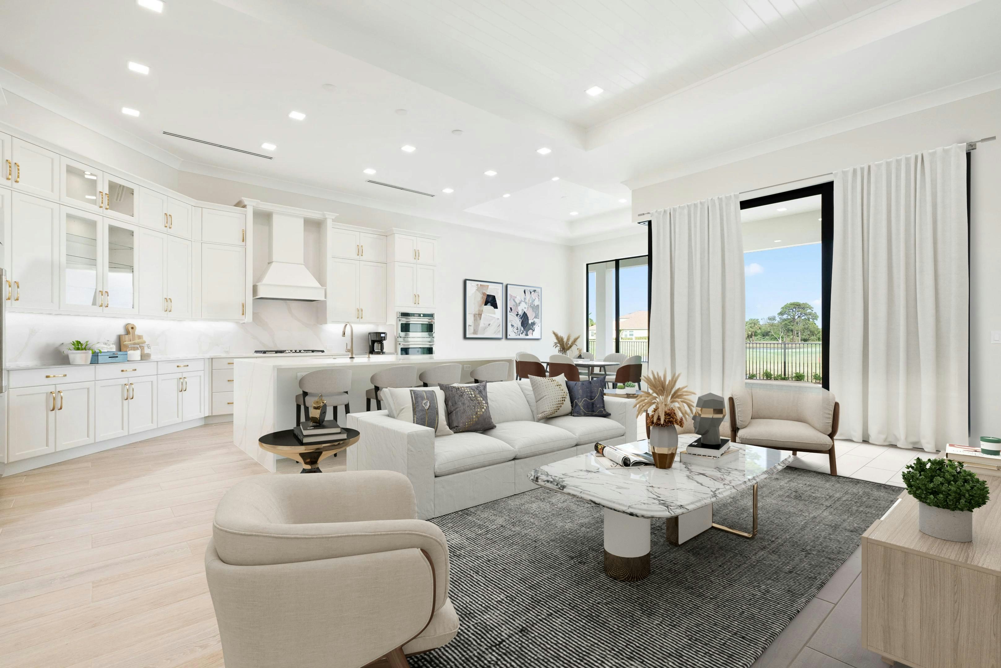 Great Room Virtually Staged | Madrona