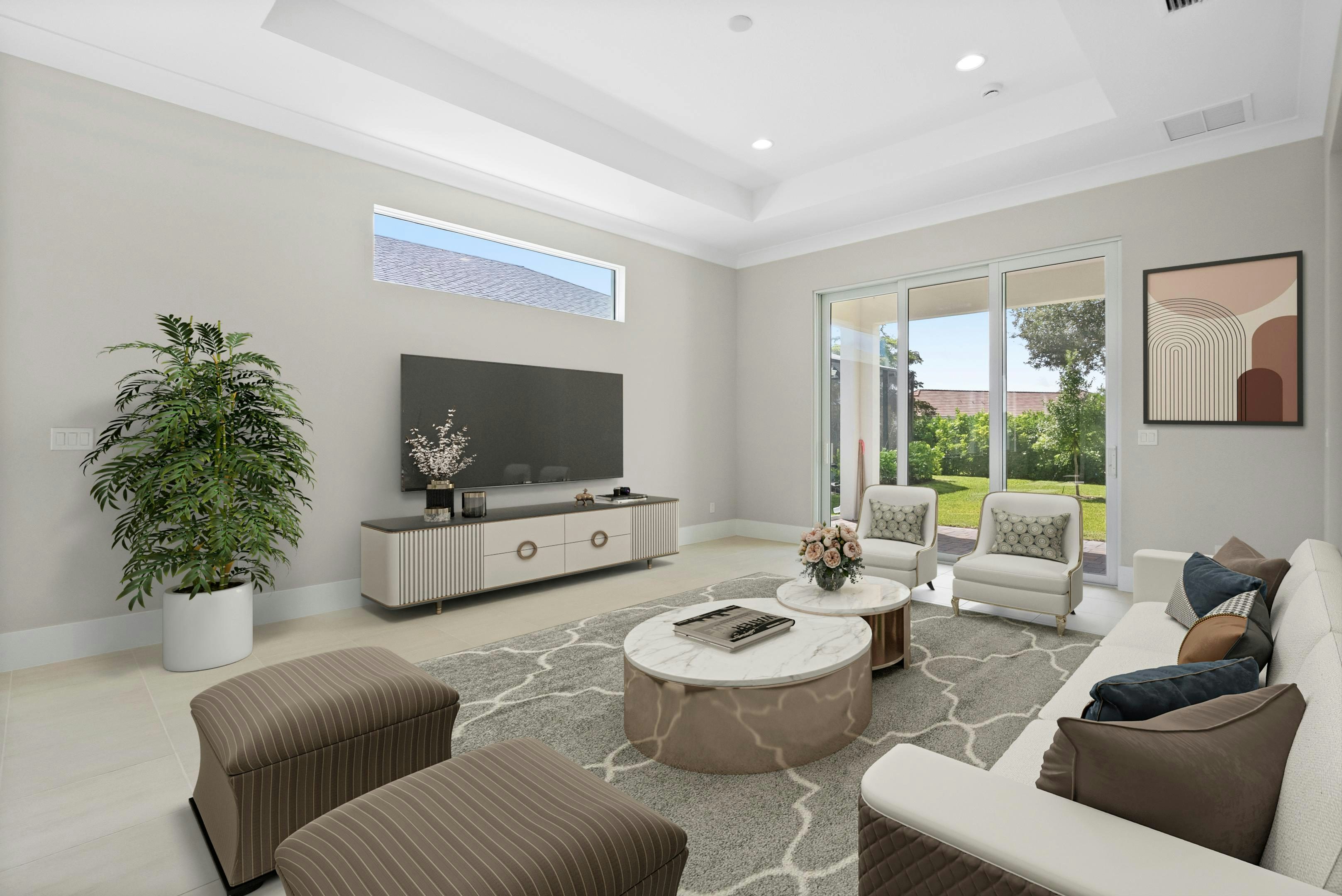 Great Room Virtually Staged | 2147 Falls Manor