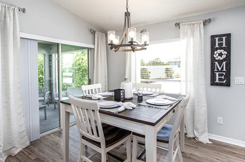 Dining chandelier available at the Highland Homes design center