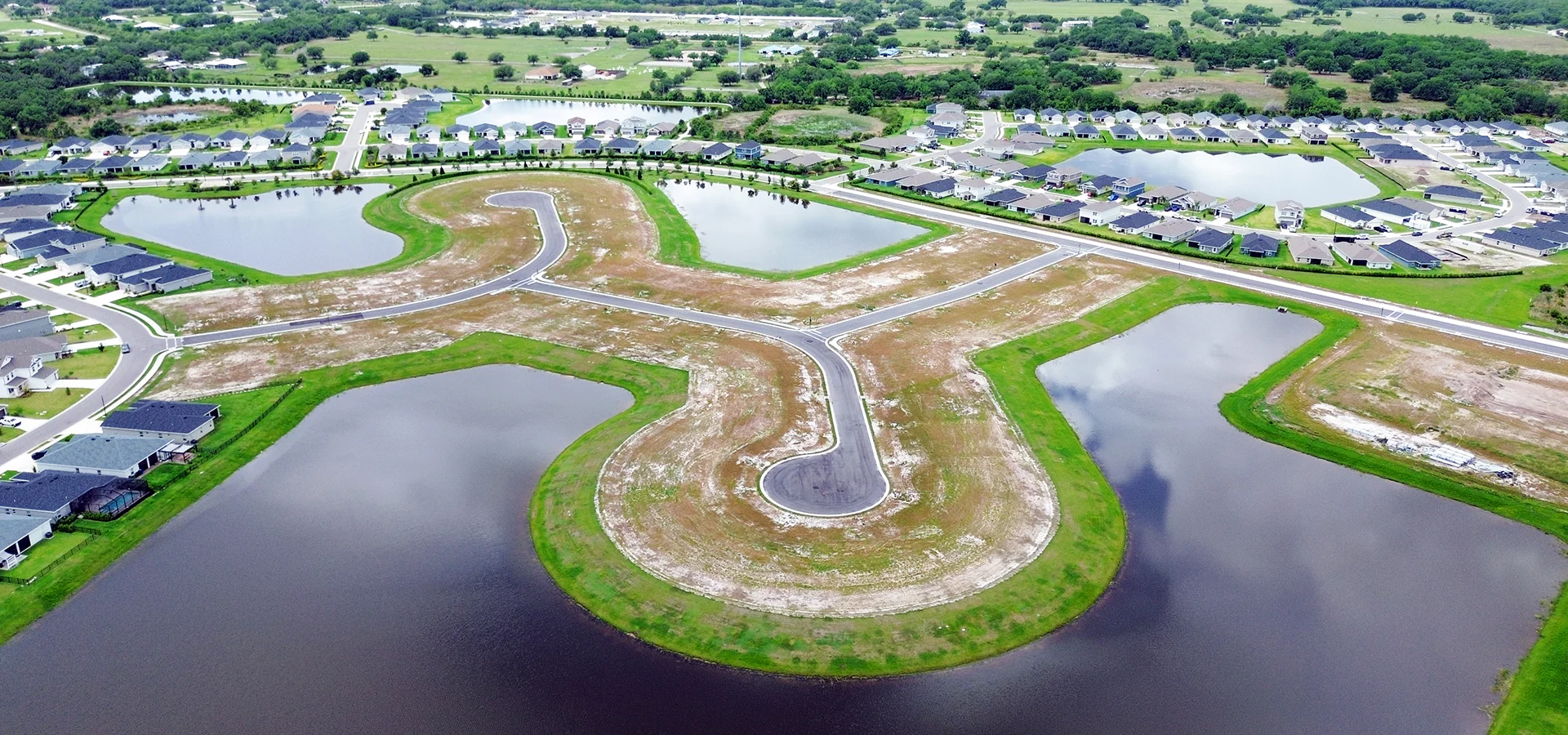 Aerial of phase 3B of Aviary at Rutland Ranch