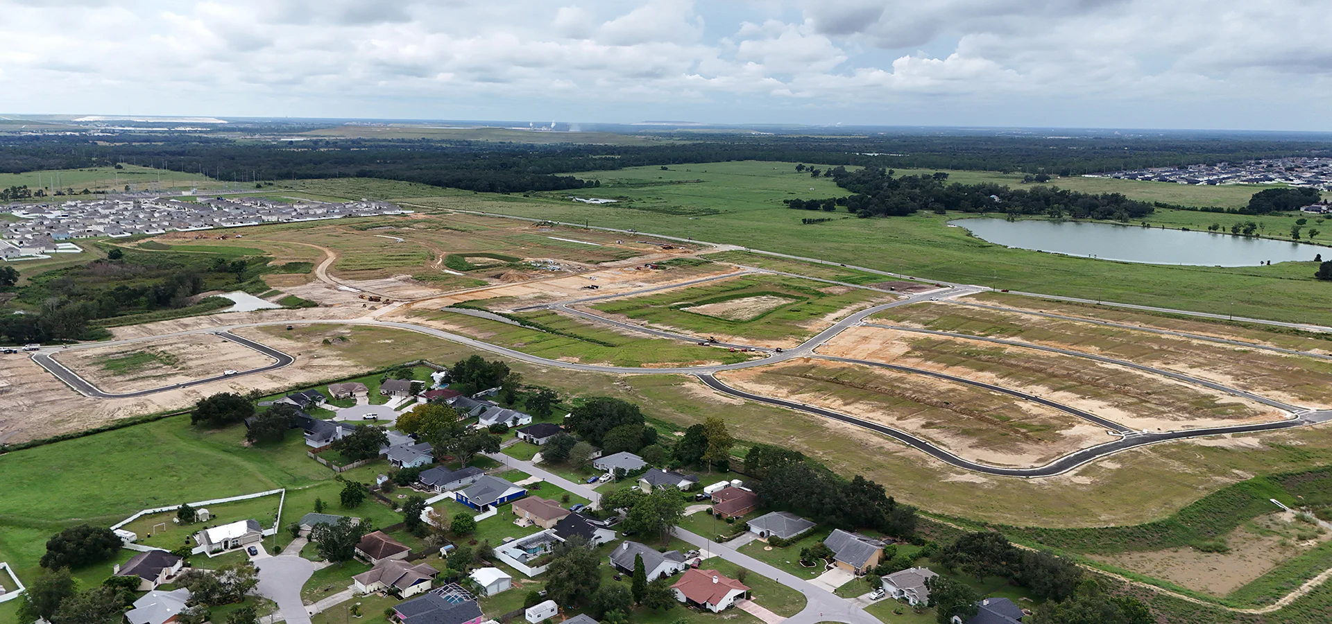 Aerial of Touchstone new home community in Lakeland, FL
