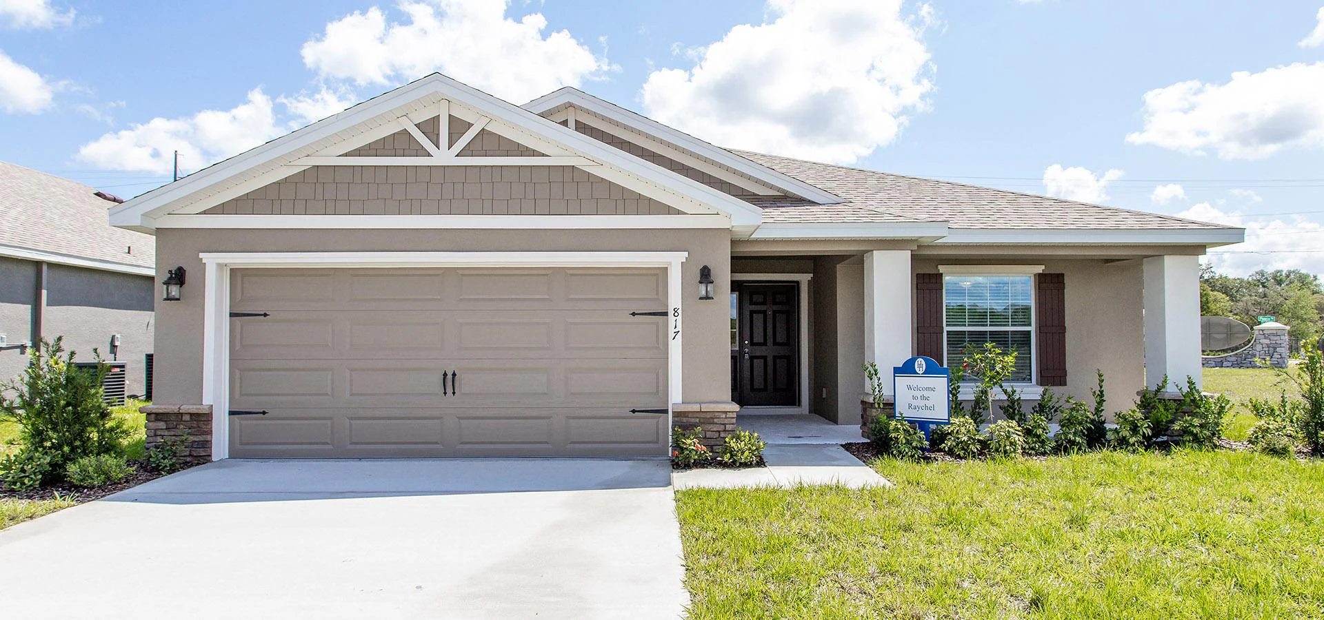Exterior of the Raychel by Highland Homes.