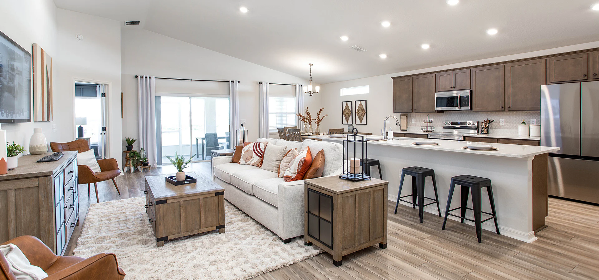 Living area in a Zephyrhills new home